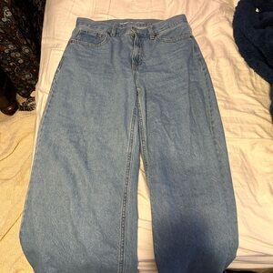 Women’s Old Navy 12 Petite Extra High-Rise Baggy Wide Leg Secret-Smooth Pockets